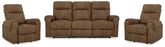 Homestyle Furniture - Ashley Furniture - Edenwold Reclining Sofa and 2 Recliners - Reclining Sofa and 2 Recliners - 13805U4