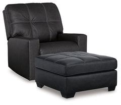 Homestyle Furniture - Ashley Furniture - Barlin Mills Recliner and Oversized Accent Ottoman - Recliner and Oversized Accent Ottoman - 17004U4