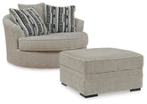 Homestyle Furniture - Ashley Furniture - Calnita Oversized Swivel Chair and Ottoman - Oversized Swivel Chair and Ottoman - 20502U1