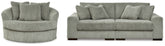 Homestyle Furniture - Ashley Furniture - Lindyn 2-Piece Sectional Sofa and Oversized Swivel Accent Chair - 2-Piece Sectional Sofa and Oversized Swivel Accent Chair - 21105U3