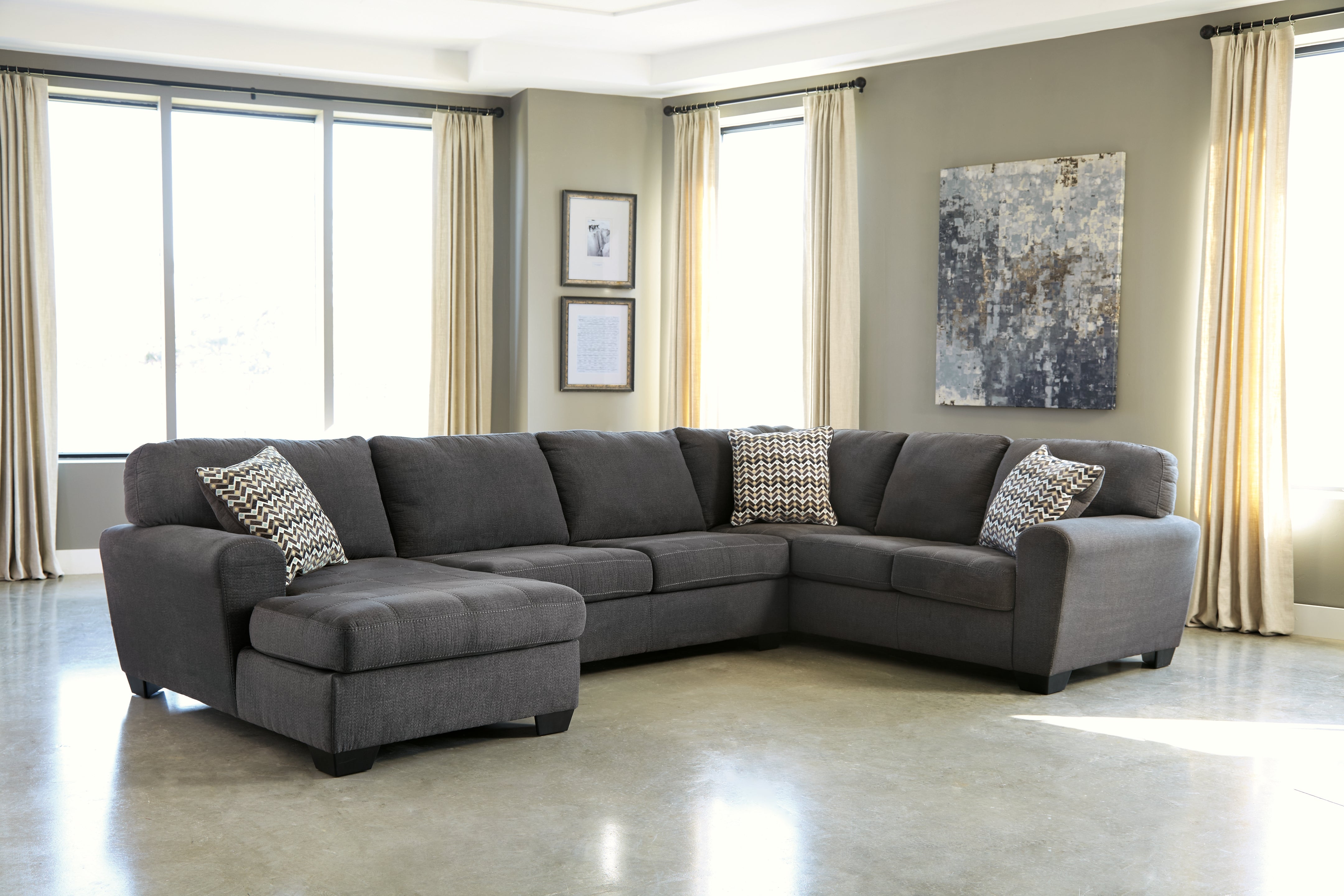 Homestyle Furniture - Ashley Furniture - Ambee 3-Piece Sectional with Chaise - RAF 3-Piece Sectional with Chaise - 28620S1
