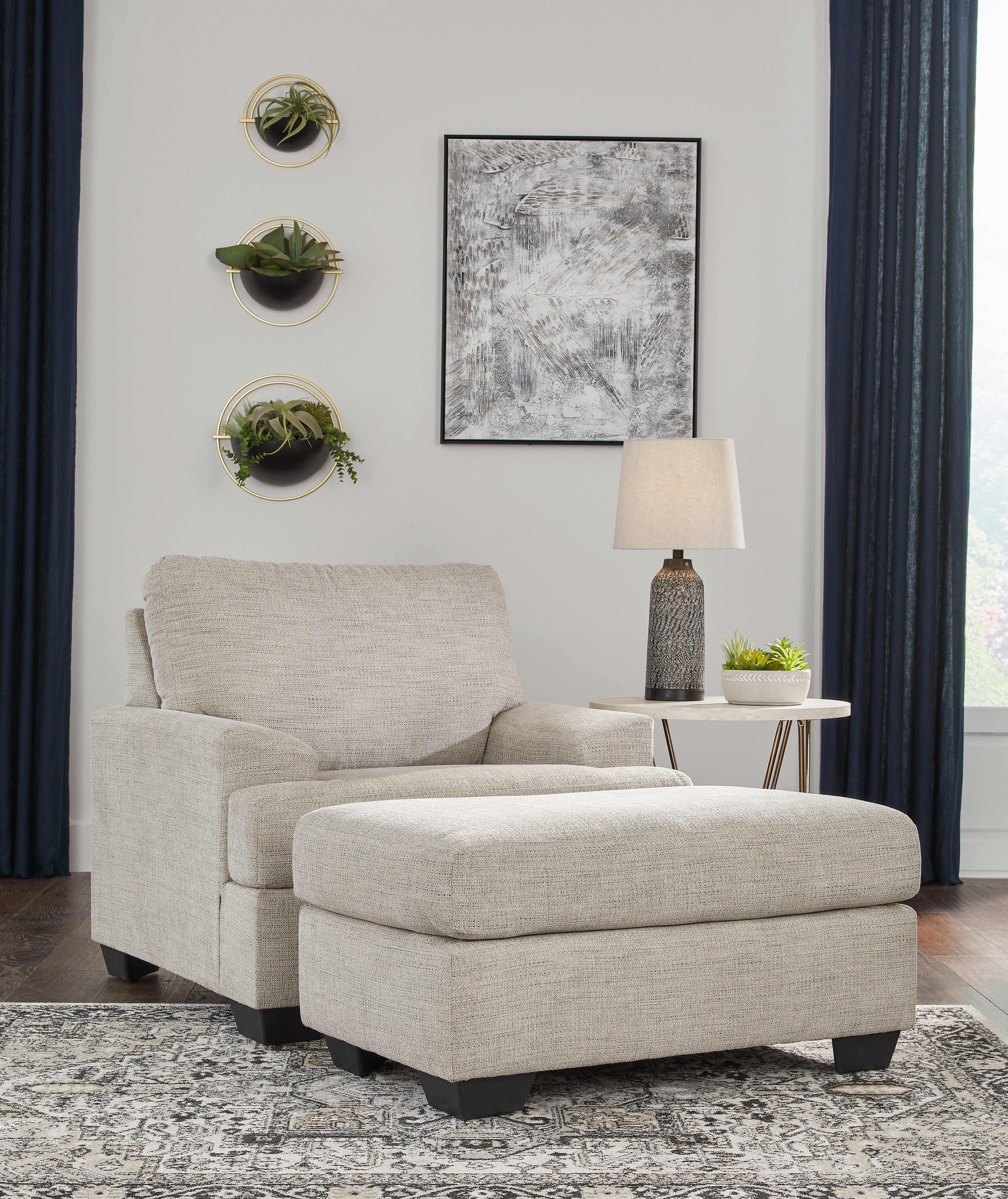 Homestyle Furniture - Ashley Furniture - Vayda Chair and Ottoman - Chair and Ottoman - 33104U2