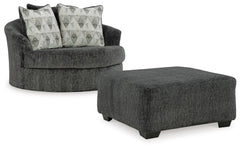 Homestyle Furniture - Ashley Furniture - Biddeford Oversized Swivel Chair and Ottoman - Oversized Swivel Chair and Ottoman - 35504U1