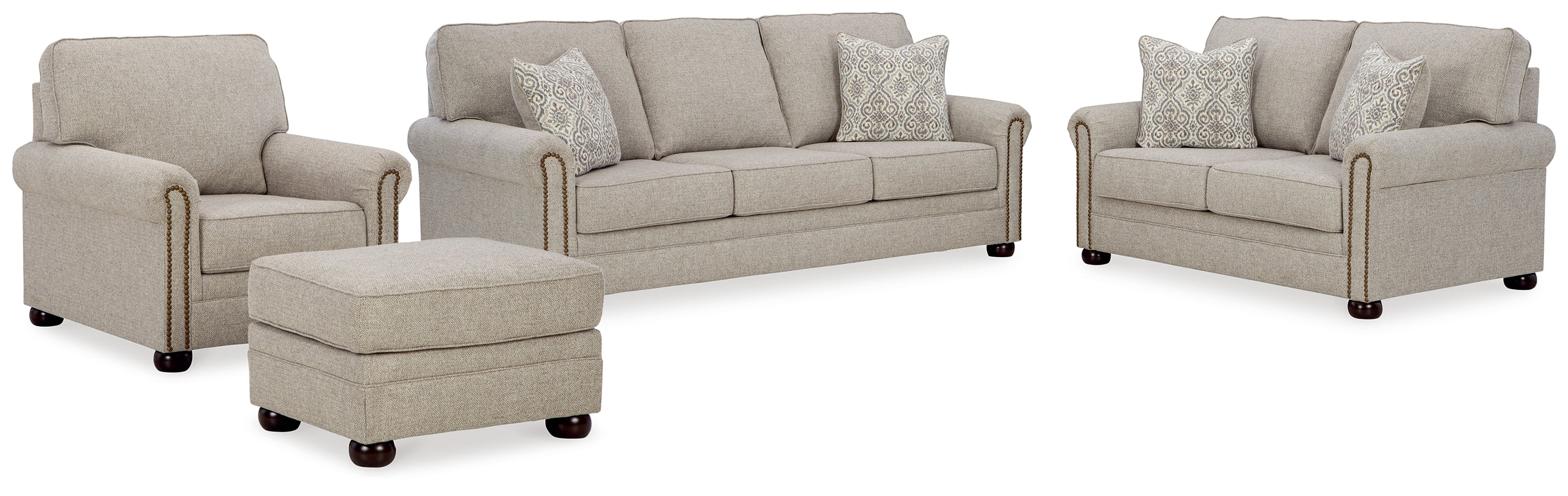 Homestyle Furniture - Ashley Furniture - Gaelon Sofa, Loveseat, Chair and Ottoman - Sofa, Loveseat, Chair and Ottoman - 37307U3