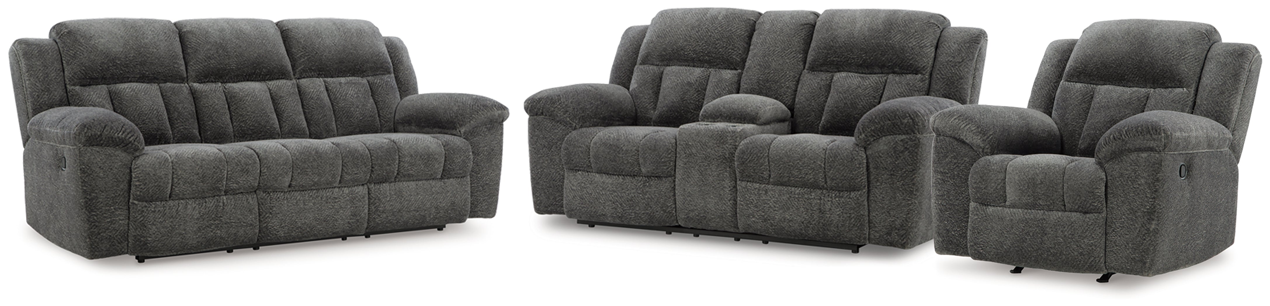 Homestyle Furniture - Ashley Furniture - Frohn Reclining Sofa, Loveseat and Recliner - Reclining Sofa, Loveseat and Recliner - 37406U4