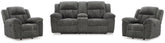 Homestyle Furniture - Ashley Furniture - Frohn Reclining Loveseat with Console and 2 Recliners - Reclining Loveseat with Console and 2 Recliners - 37406U5