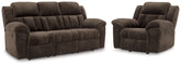 Homestyle Furniture - Ashley Furniture - Frohn Reclining Sofa and Recliner - Reclining Sofa and Recliner - 37407U2