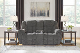 Homestyle Furniture - Ashley Furniture - Foreside Reclining Loveseat with Console - DBL Rec Loveseat w/Console - 3810494