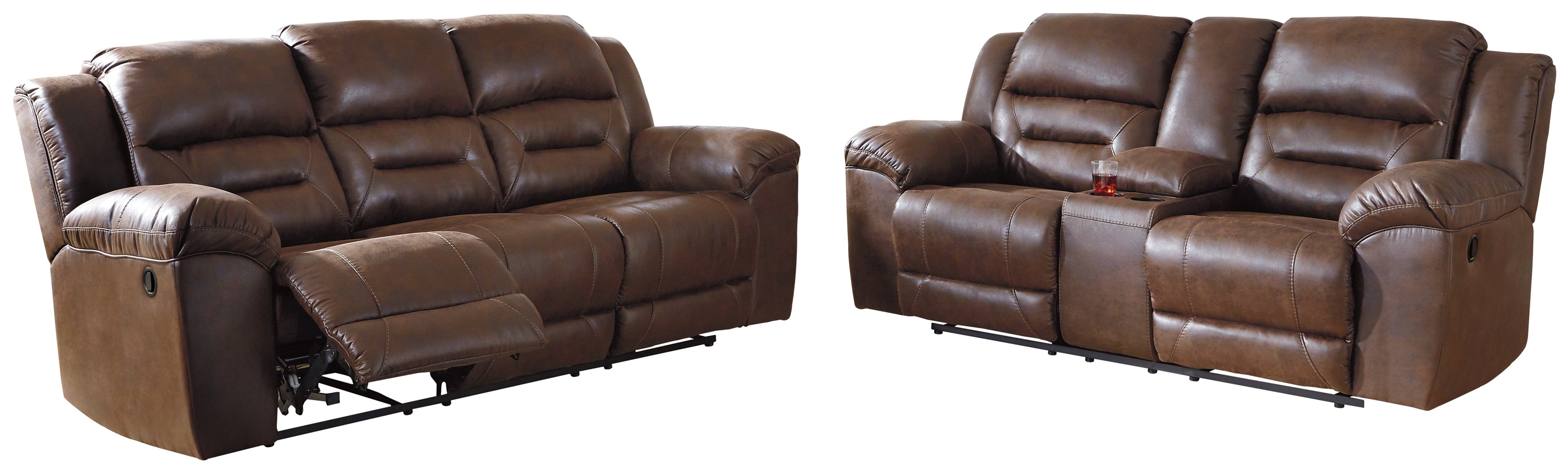 Homestyle Furniture - Ashley Furniture - Stoneland Reclining Sofa and Loveseat - Reclining Sofa and Loveseat - 39904U1