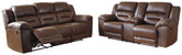 Homestyle Furniture - Ashley Furniture - Stoneland Reclining Sofa and Loveseat - Reclining Sofa and Loveseat - 39904U1