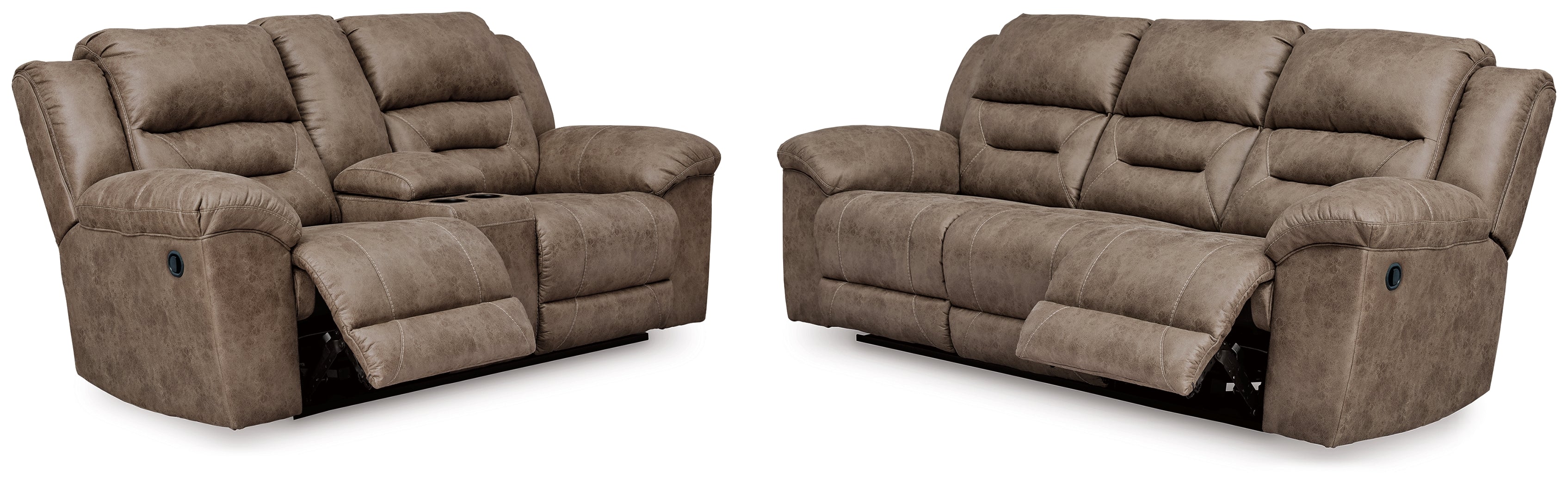 Homestyle Furniture - Ashley Furniture - Stoneland Reclining Sofa and Power Reclining Loveseat - Reclining Sofa and Power Reclining Loveseat - 39905U4