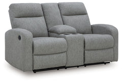 Gauntlet Reclining Loveseat with Console