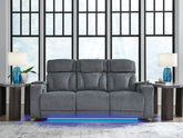 Homestyle Furniture - Ashley Furniture - Studio Cave Power Reclining Sofa - PWR REC Sofa with ADJ Headrest - PC4980215