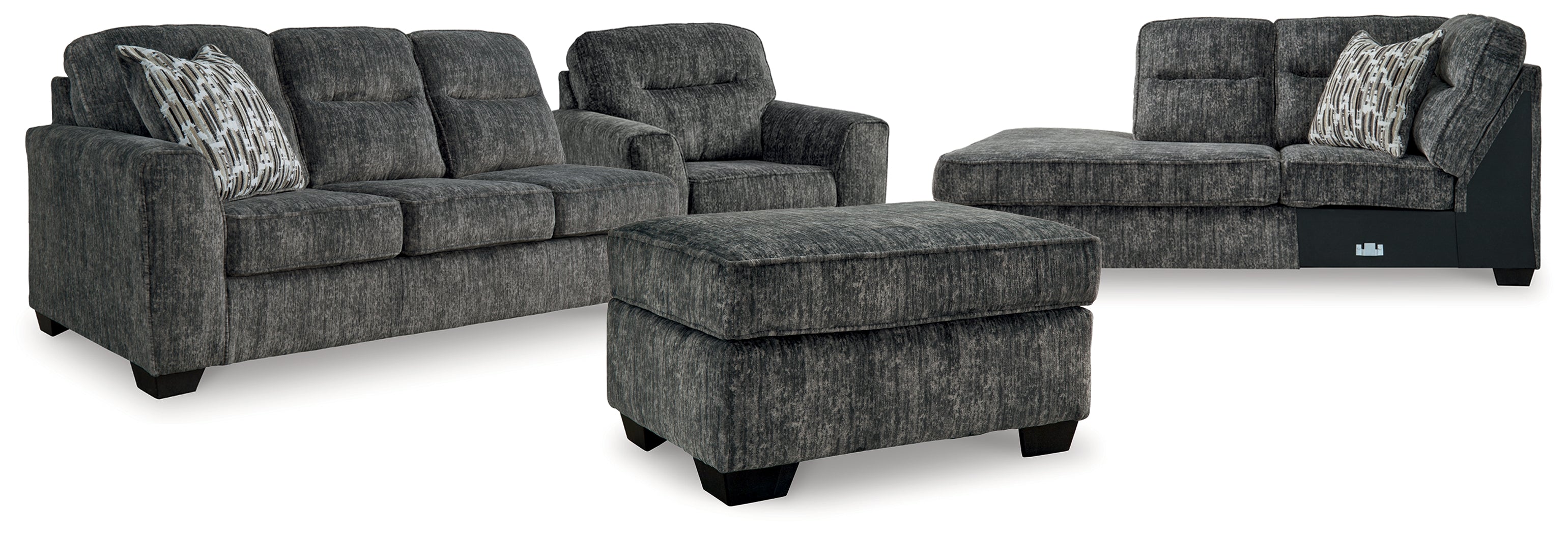 Homestyle Furniture - Ashley Furniture - Lonoke 2-Piece Sectional, Oversized Chair and Ottoman - 2-Piece Sectional, Oversized Chair and Ottoman - 50504U6