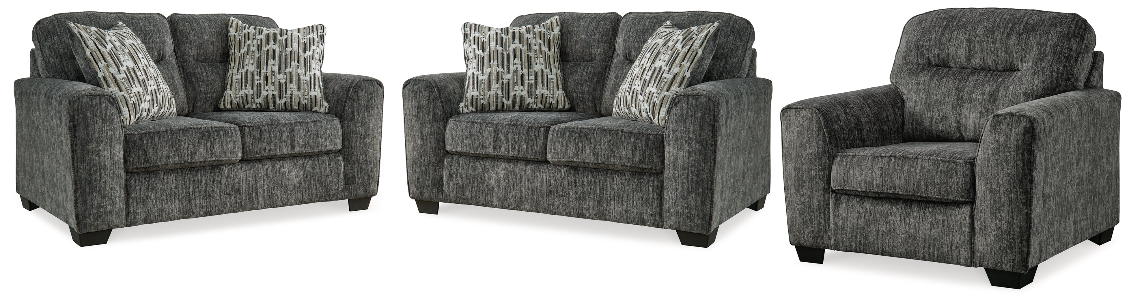 Homestyle Furniture - Ashley Furniture - Lonoke 2 Loveseats and Chair - 2 Loveseats and Chair - 50504U4