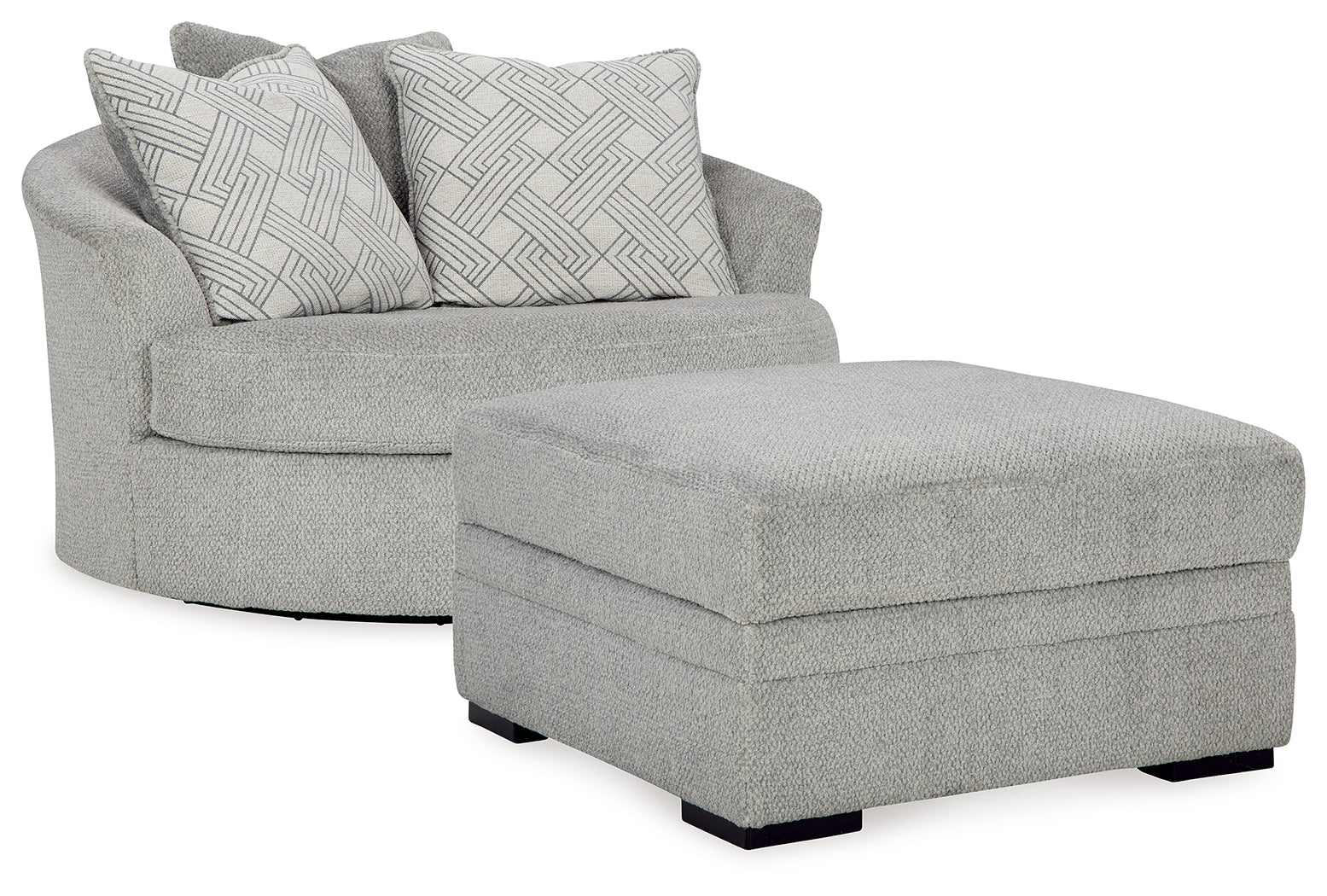 Homestyle Furniture - Ashley Furniture - Casselbury Oversized Swivel Chair and Ottoman - Oversized Swivel Chair and Ottoman - 52906U1