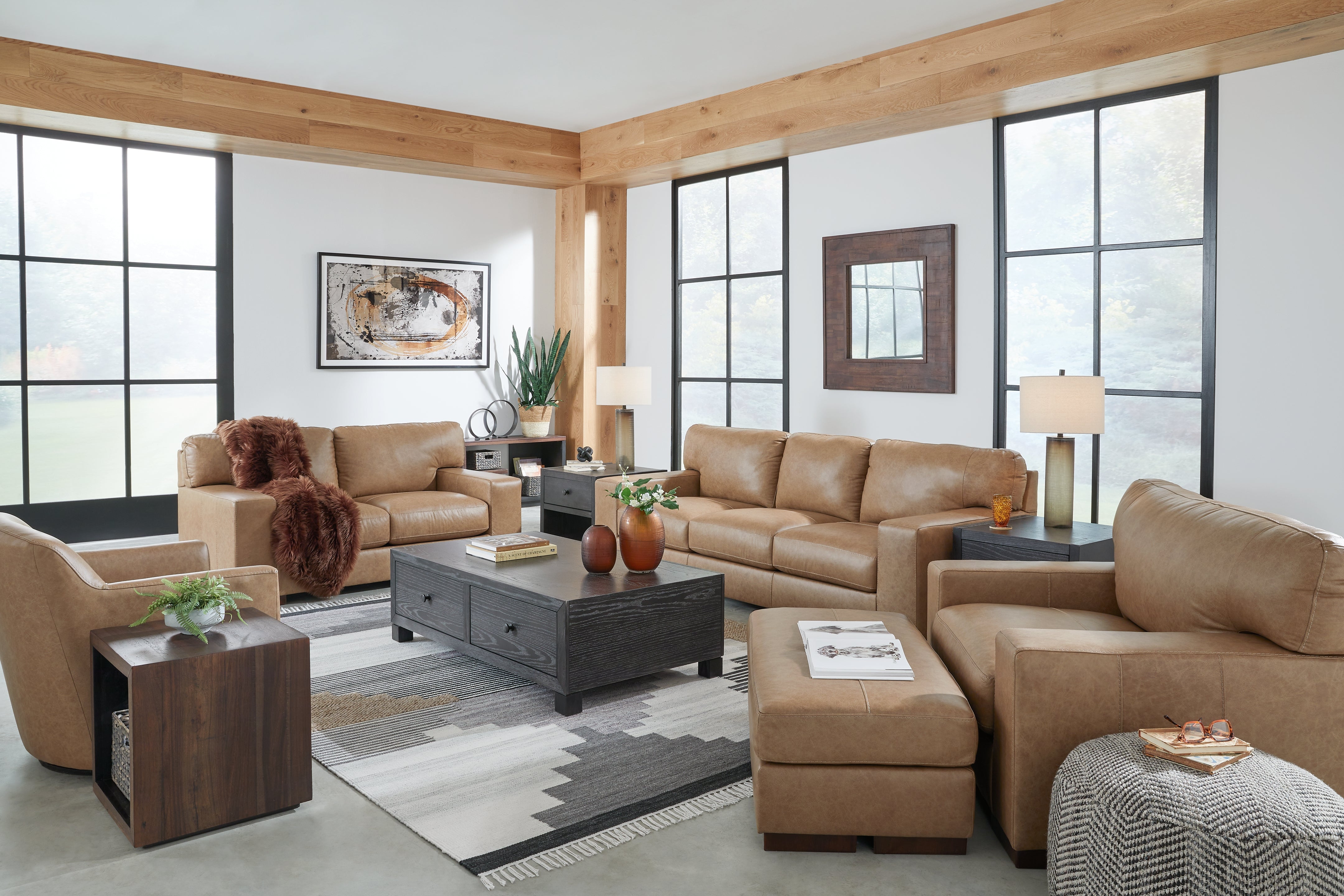 Homestyle Furniture - Ashley Furniture - Lombardia Sofa, Loveseat, Oversized Chair and Ottoman - Sofa, Loveseat, Oversized Chair and Ottoman - 57302U3