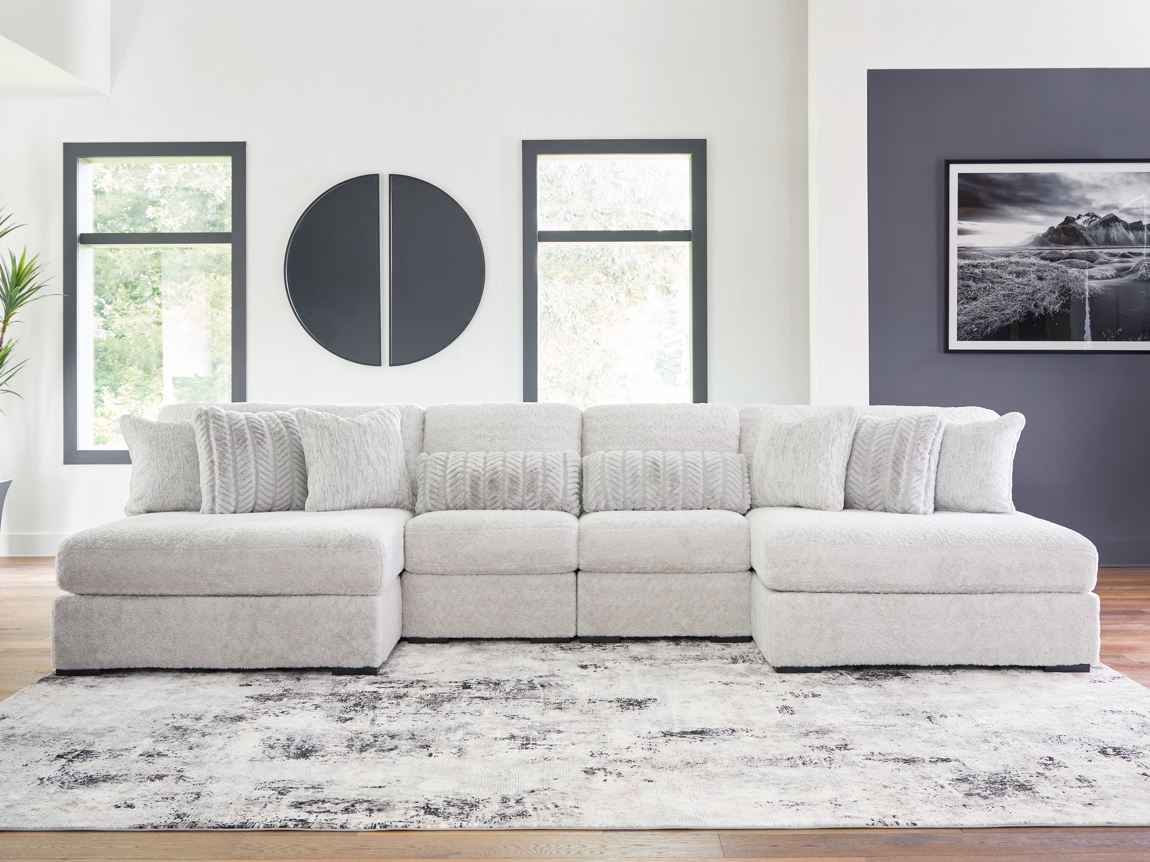 Homestyle Furniture - Ashley Furniture - Cuddle Plush 4-Piece Sectional with Chaise - 4-Piece Sectional with Chaise - PC59106S4