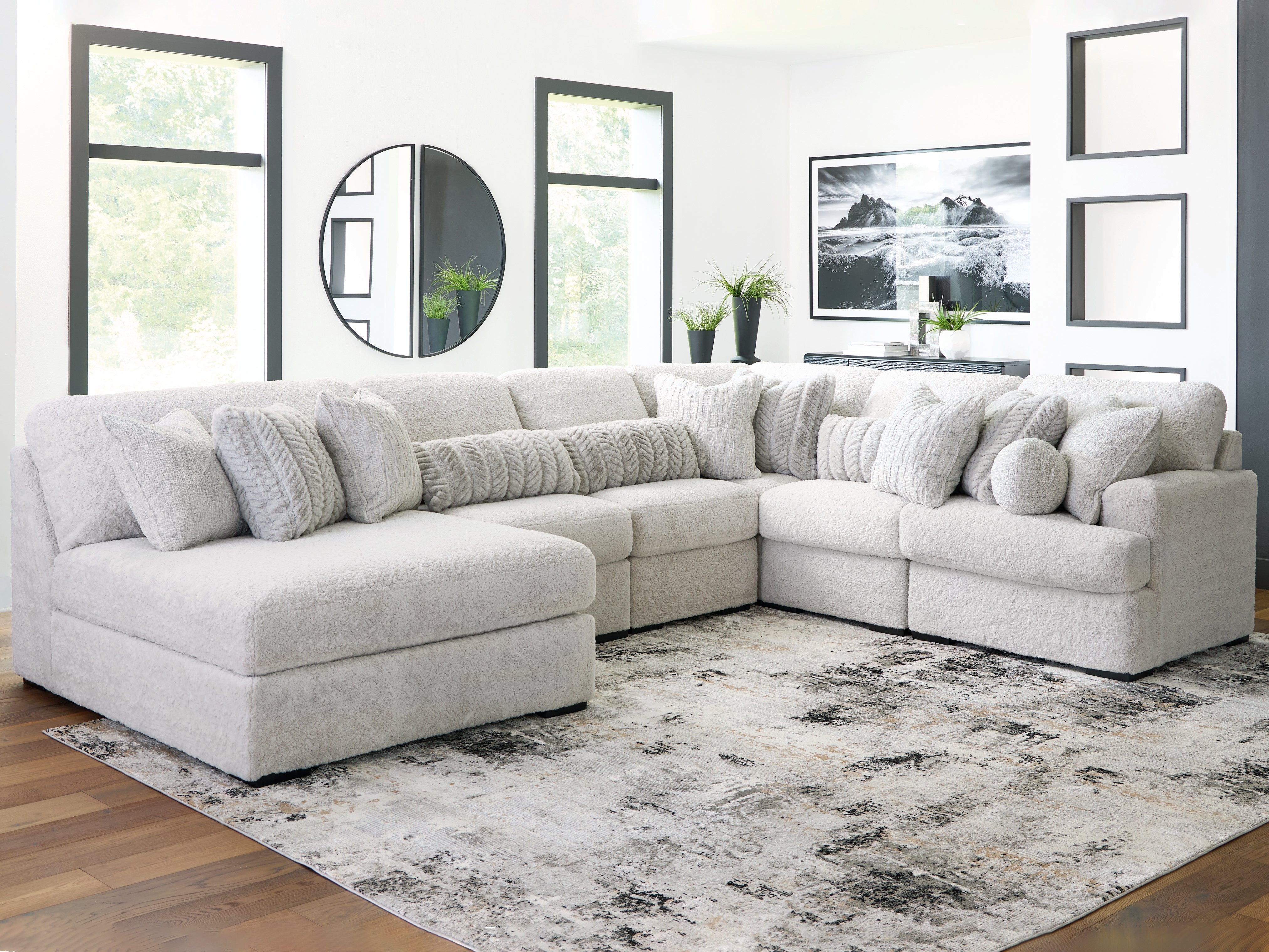 Homestyle Furniture - Ashley Furniture - Cuddle Plush 6-Piece Sectional with Chaise - 6-Piece Sectional with Chaise - PC59106S8