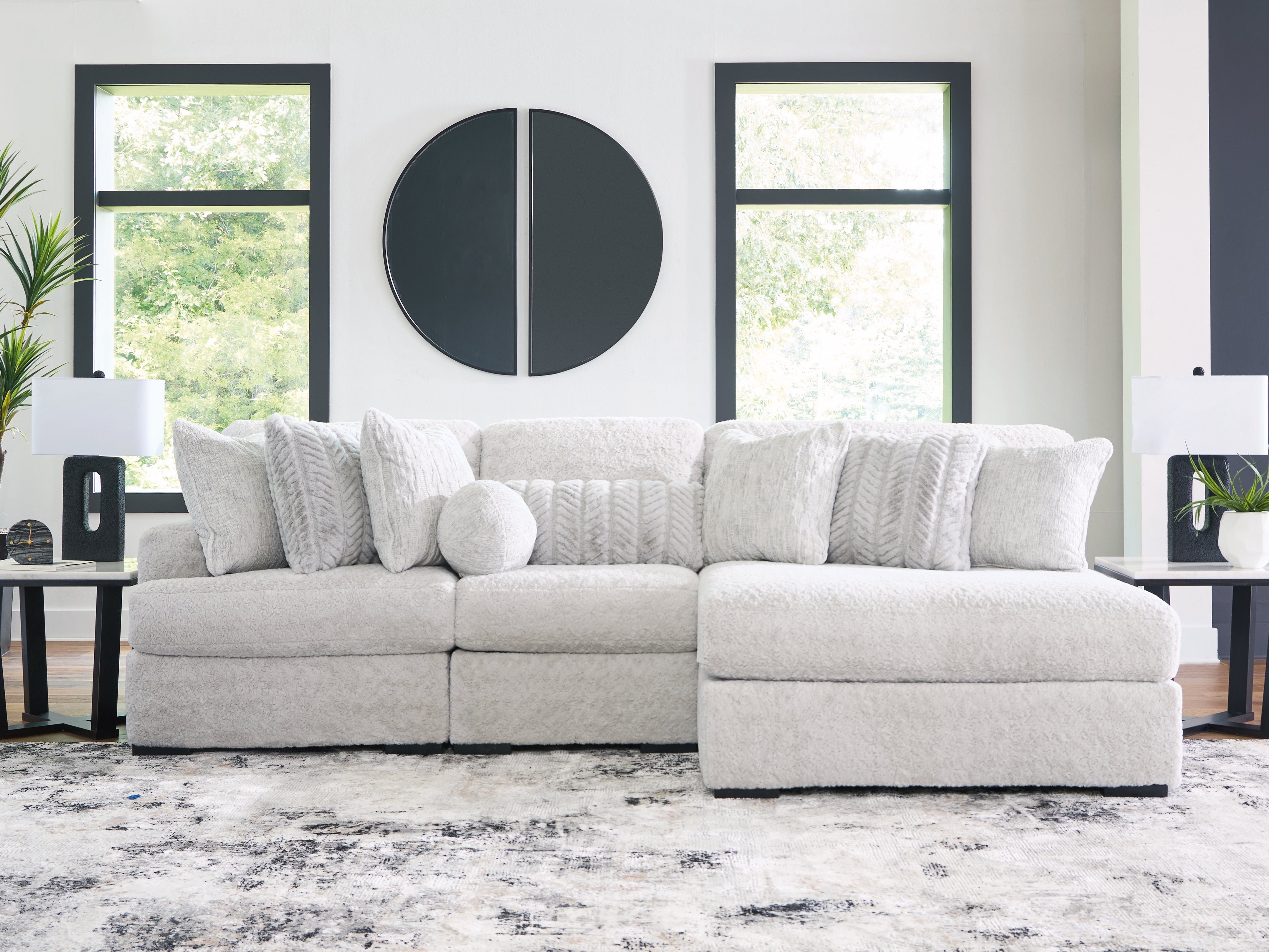 Homestyle Furniture - Ashley Furniture - Cuddle Plush 3-Piece Sectional with Chaise - RAF 3-Piece Sectional with Chaise - PC59106S1