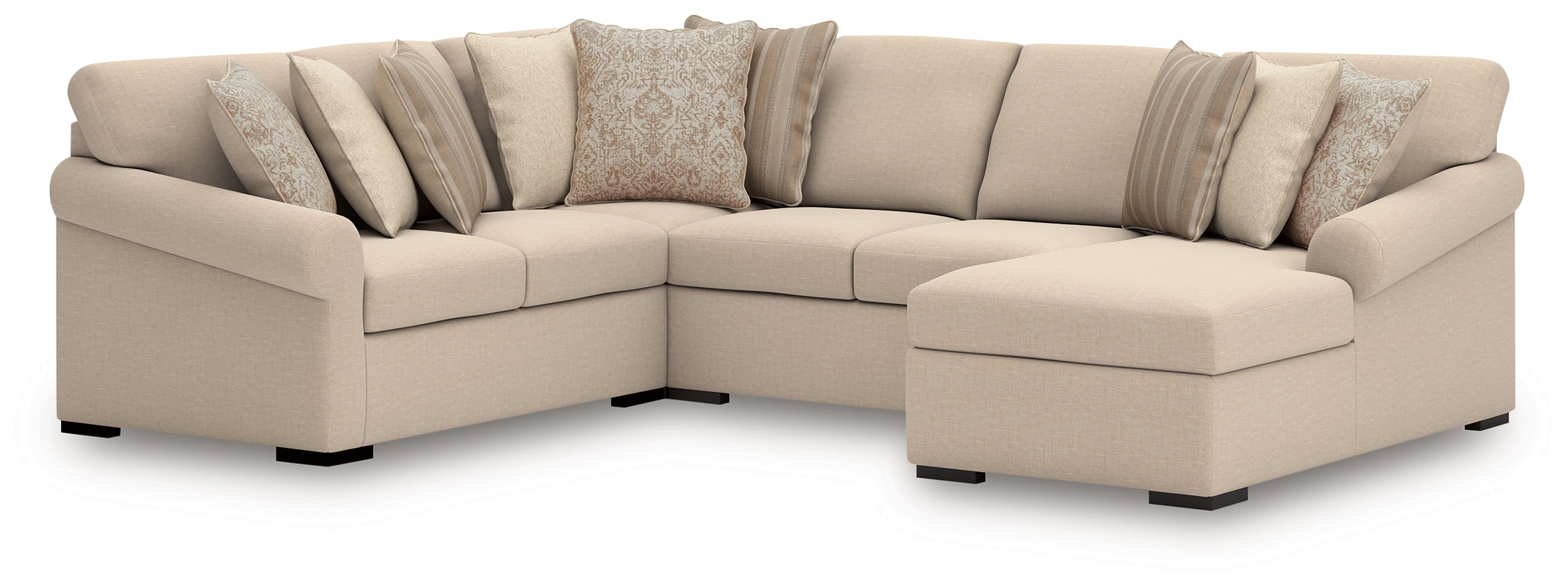 Homestyle Furniture - Ashley Furniture - LadyMae 4-Piece Sectional with Chaise - RAF 4-Piece Sectional with Chaise - 59404S3