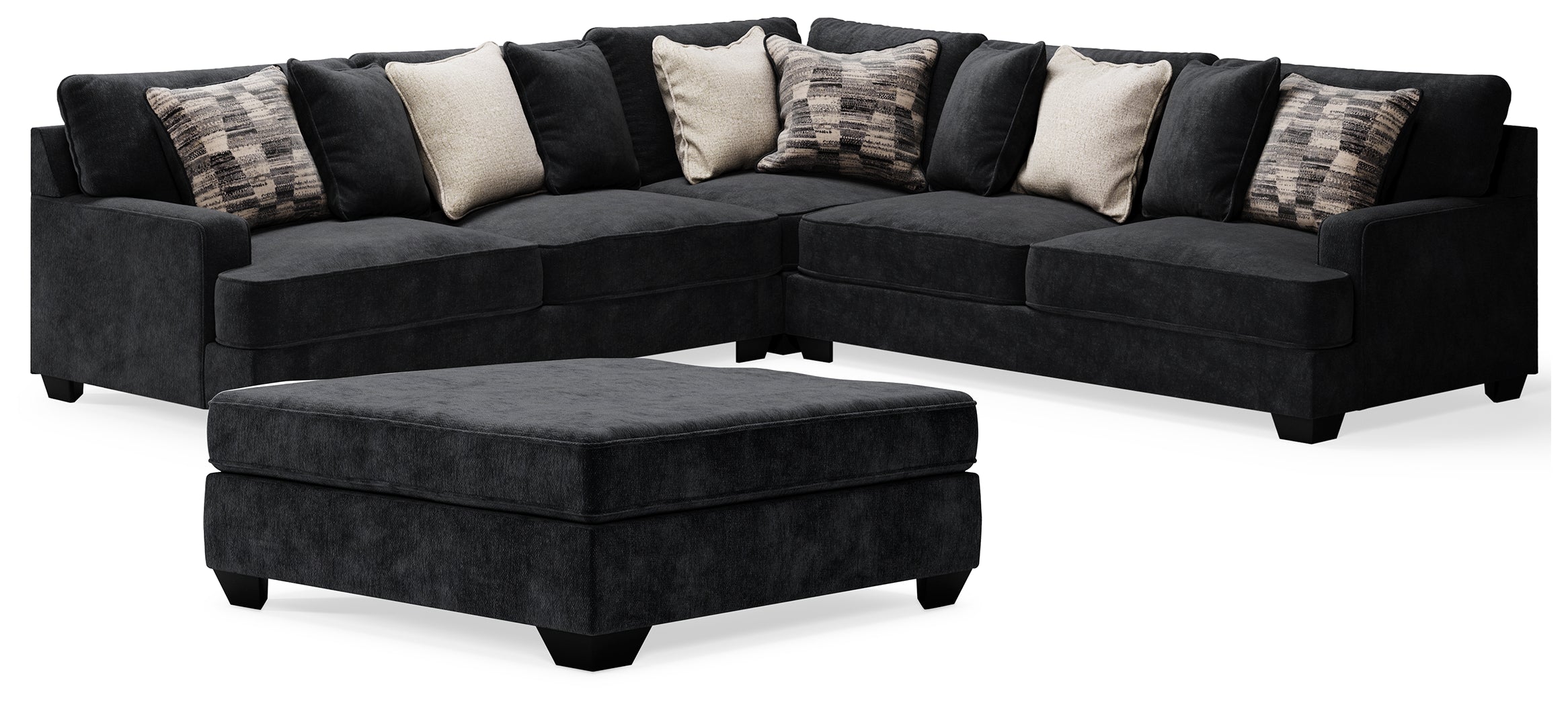 Homestyle Furniture - Ashley Furniture - Lavernett 3-Piece Sectional and Oversized Ottoman - 3-Piece Sectional and Oversized Ottoman - 59603U3