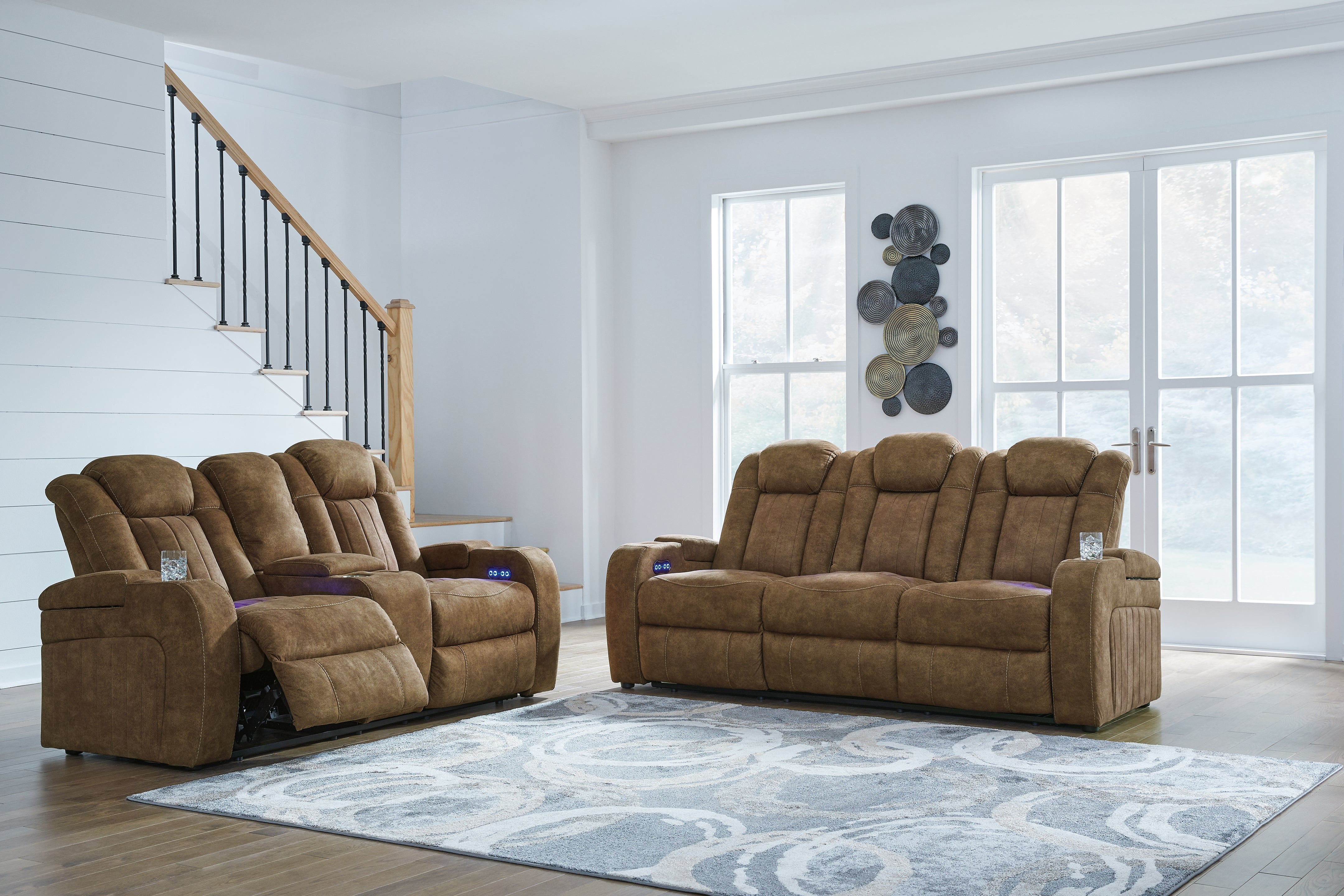 Homestyle Furniture - Ashley Furniture - Wolfridge Power Reclining Sofa and Loveseat - Power Reclining Sofa and Loveseat - 60703U1