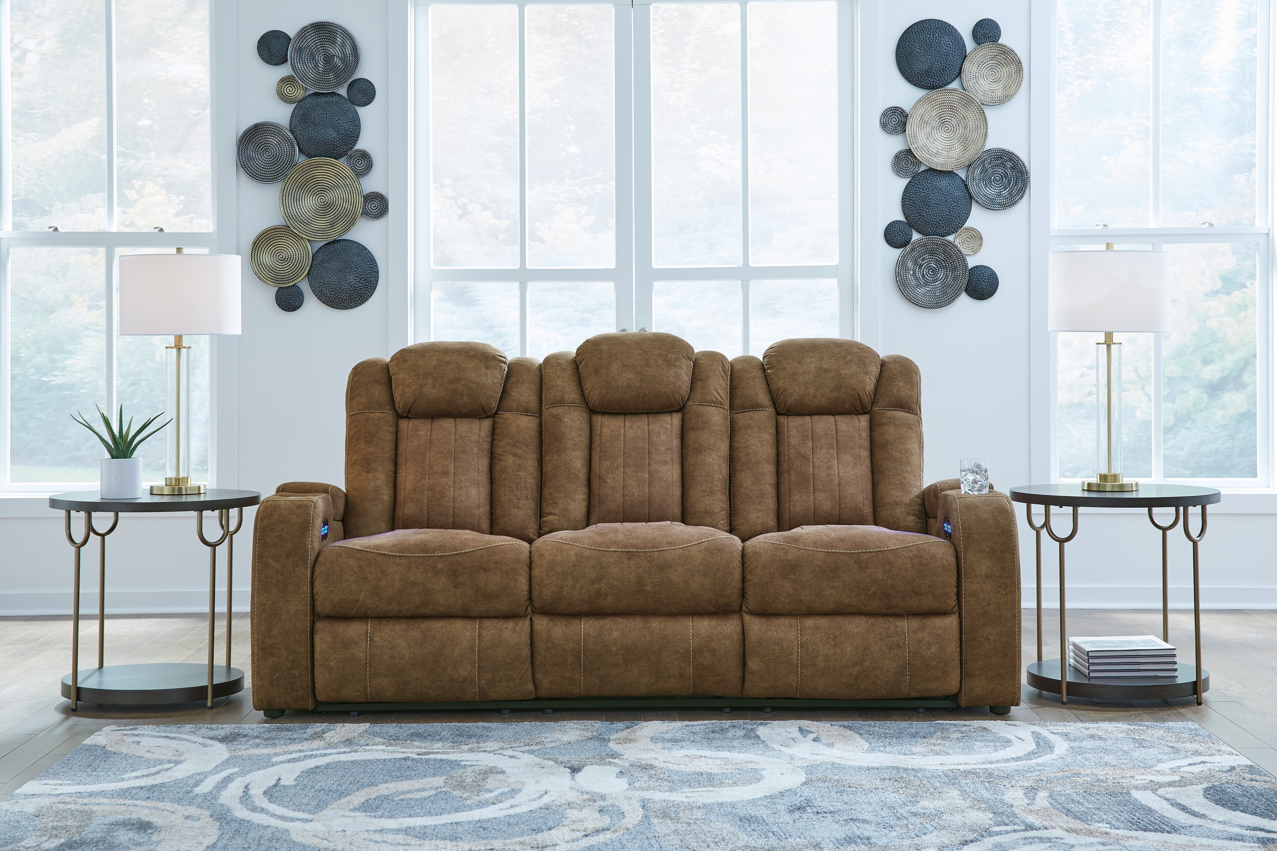 Homestyle Furniture - Ashley Furniture - Wolfridge Power Reclining Sofa - PWR REC Sofa with ADJ Headrest - 6070315