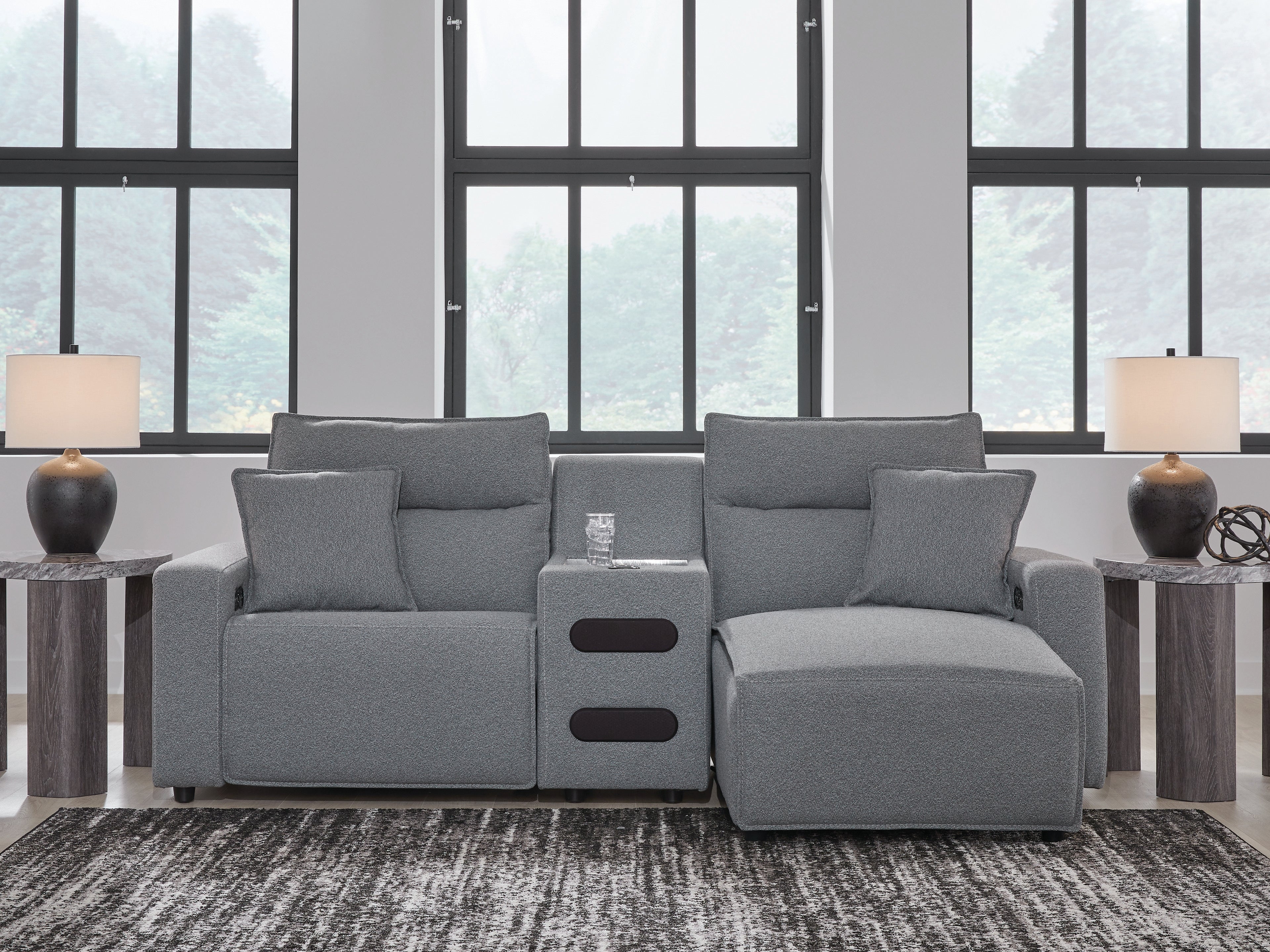 Homestyle Furniture - Ashley Furniture - ModMax II 3-Piece Power Reclining Sectional with Chaise - 3-Piece Power Reclining Sectional with Chaise - 65906S5