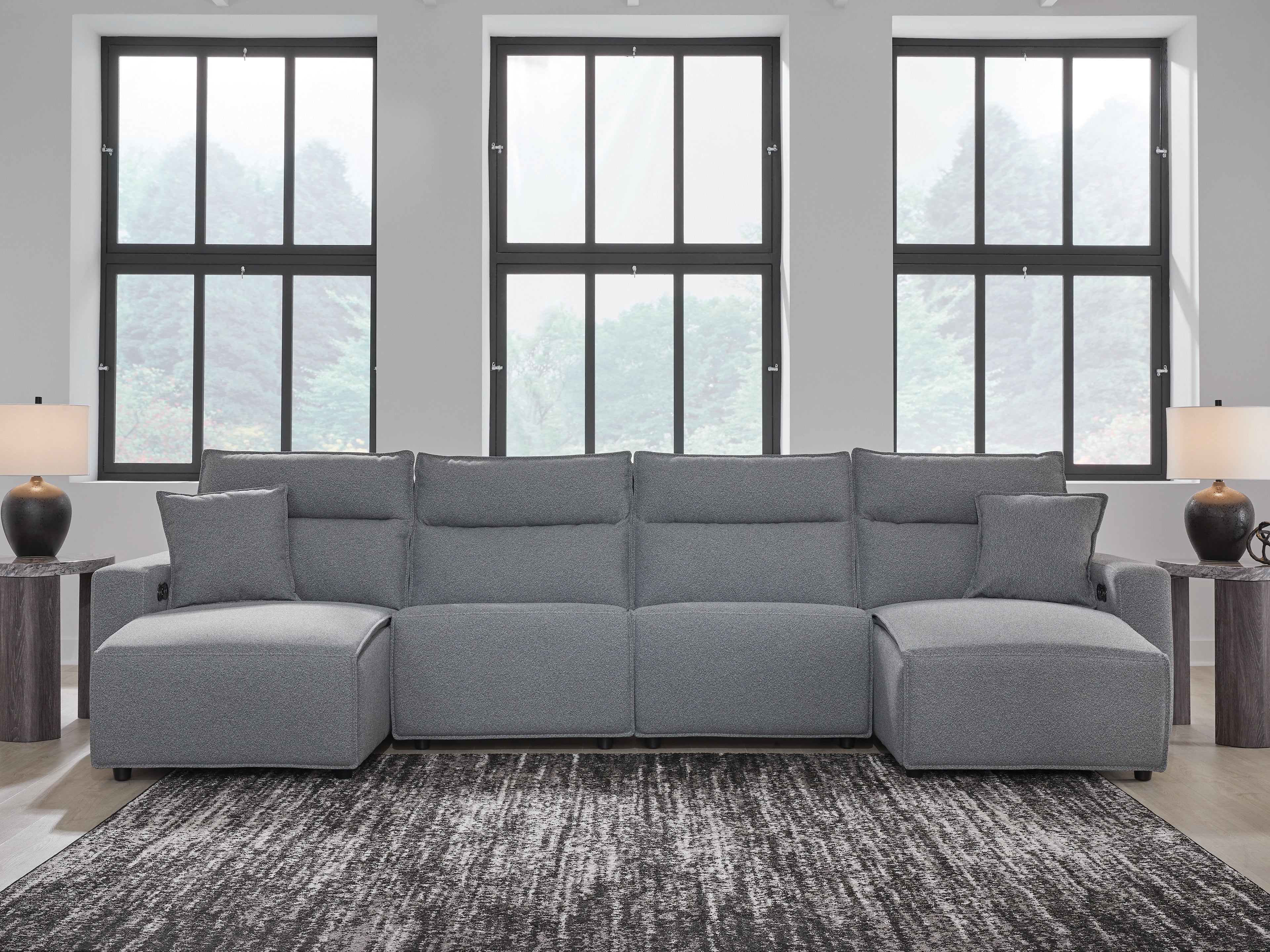 Homestyle Furniture - Ashley Furniture - ModMax II 4-Piece Power Reclining Sectional with Chaise - 4-Piece Power Reclining Sectional with Chaise - 65906S11
