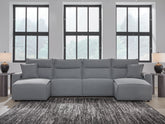 Homestyle Furniture - Ashley Furniture - ModMax II 4-Piece Power Reclining Sectional with Chaise - 4-Piece Power Reclining Sectional with Chaise - 65906S11