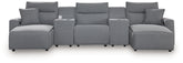 Homestyle Furniture - Ashley Furniture - ModMax II 5-Piece Power Reclining Sectional with Chaise - 5-Piece Power Reclining Sectional with Chaise - 65906S16