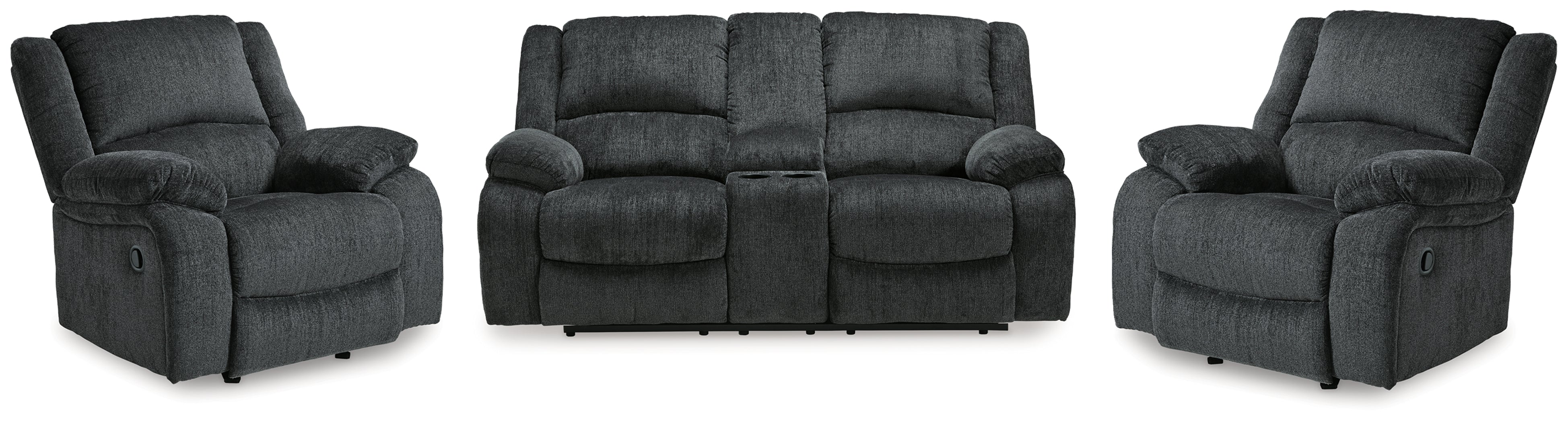 Homestyle Furniture - Ashley Furniture - Draycoll Reclining Loveseat and 2 Recliners - Reclining Loveseat and 2 Recliners - 76504U10