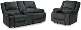Homestyle Furniture - Ashley Furniture - Draycoll Reclining Loveseat with Console and Recliner - Reclining Loveseat with Console and Recliner - 76504U7