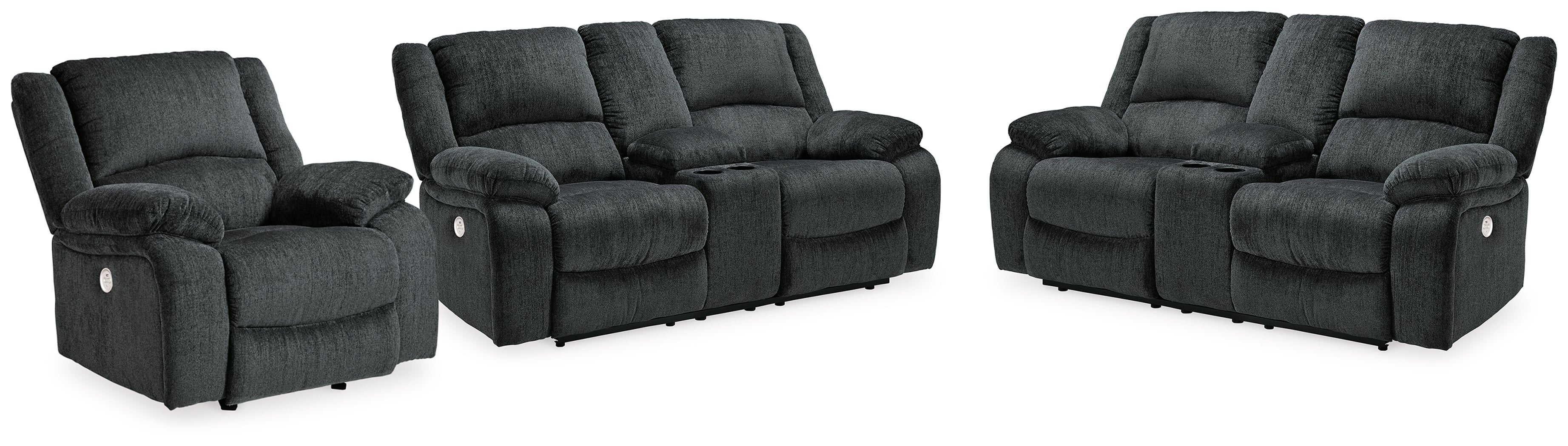 Homestyle Furniture - Ashley Furniture - Draycoll 2 Power Reclining Loveseats and Recliner - 2 Power Reclining Loveseats and Recliner - 76504U6