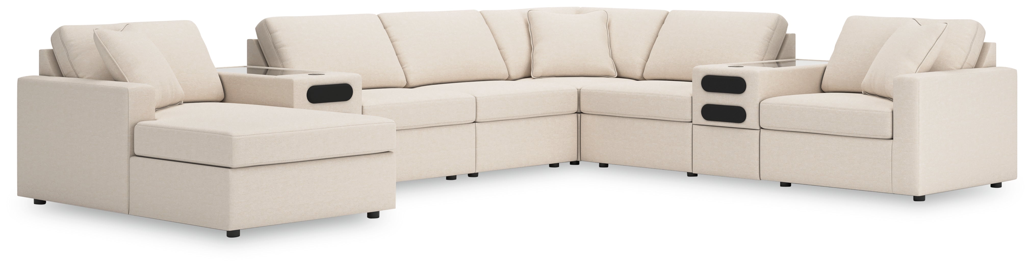 Homestyle Furniture - Ashley Furniture - Modmax 8-Piece Sectional with Audio System and Chaise - RAF 8-Piece Sectional with Audio System and Chaise - 92103S47