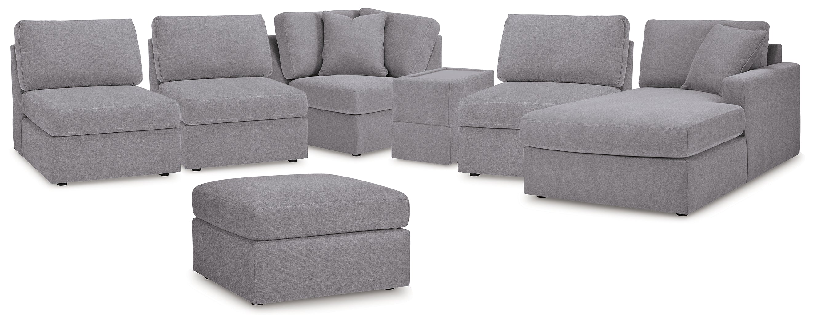 Homestyle Furniture - Ashley Furniture - Modmax 6-Piece Sectional with Chaise and Ottoman - 6-Piece Sectional with Chaise and Ottoman - 92104U7