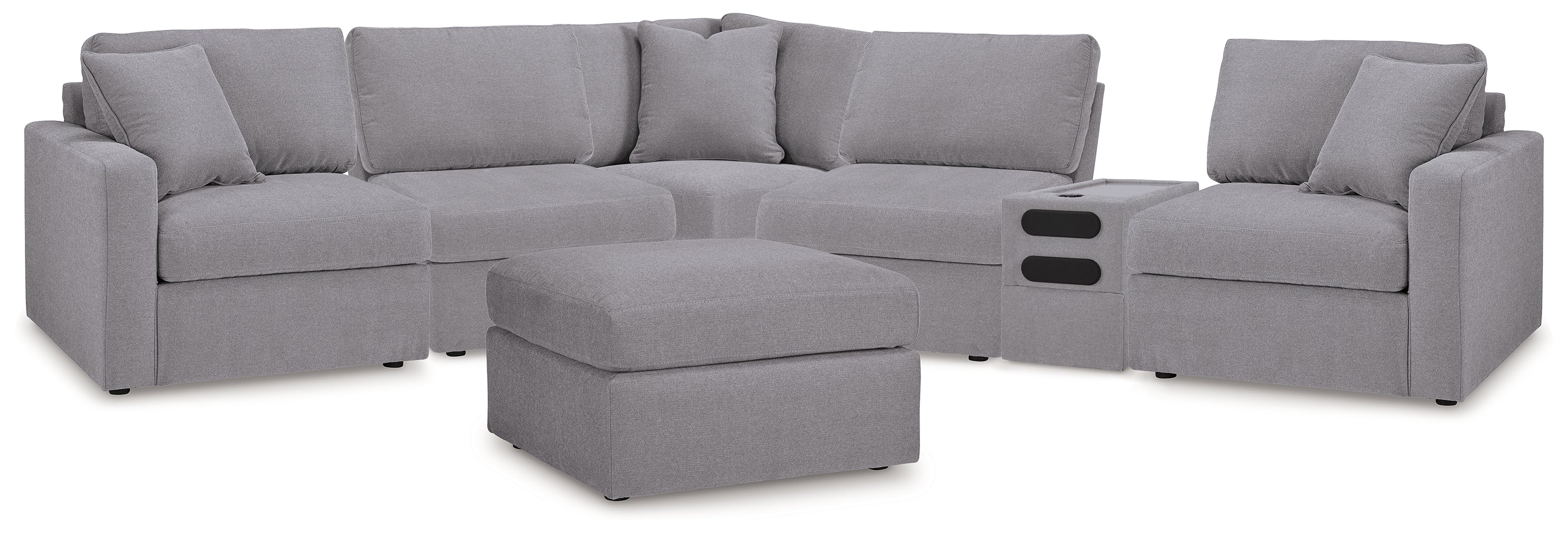 Homestyle Furniture - Ashley Furniture - Modmax 6-Piece Sectional and Oversized Accent Ottoman - 6-Piece Sectional and Oversized Accent Ottoman - 92104U25