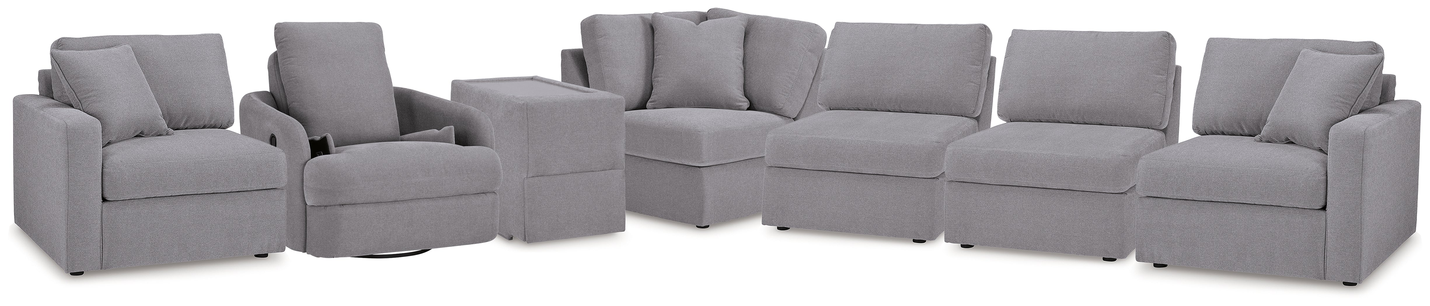 Homestyle Furniture - Ashley Furniture - Modmax 6-Piece Sectional and Swivel Glider Recliner - 6-Piece Sectional and Swivel Glider Recliner - 92104U17