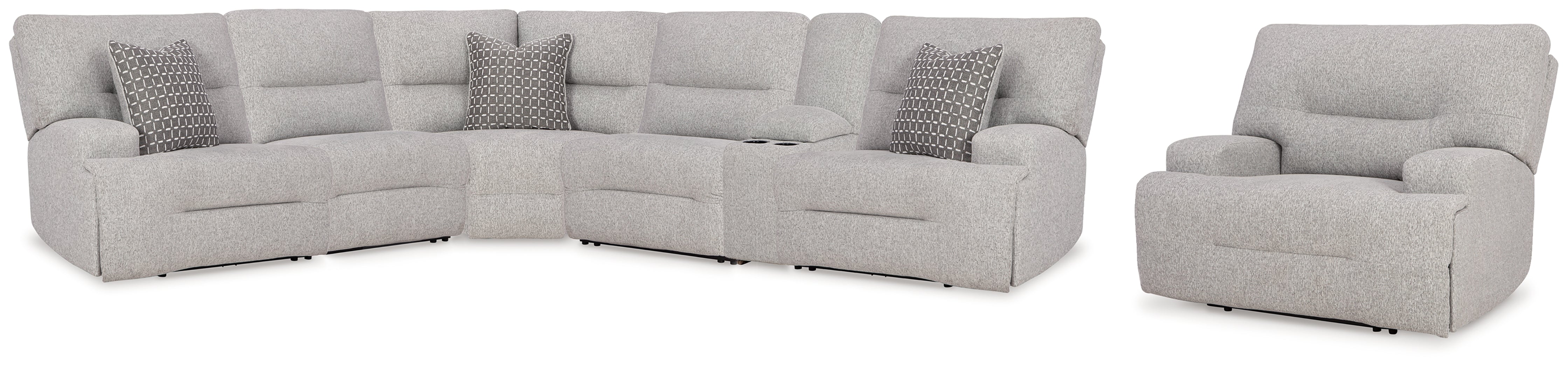 Homestyle Furniture - Ashley Furniture - Acklen Place 6-Piece Power Reclining Sectional and Power Recliner - 6-Piece Power Reclining Sectional and Power Recliner - 93605S8