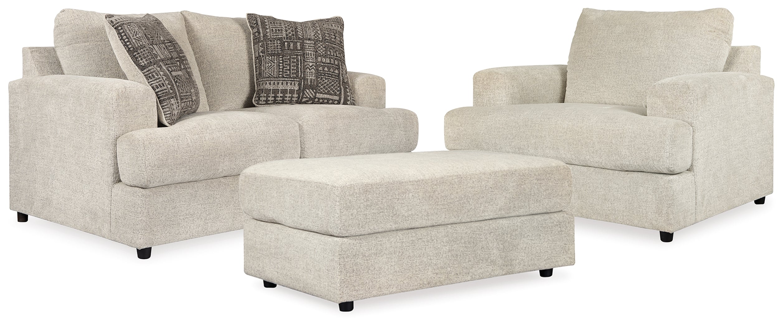 Homestyle Furniture - Ashley Furniture - Soletren Loveseat, Oversized Chair and Ottoman - Loveseat, Oversized Chair and Ottoman - 95104U14