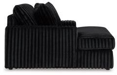 Midnight-Madness 4-Piece Sectional and Oversized Chaise