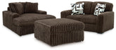 Homestyle Furniture - Ashley Furniture - Midnight-Madness Loveseat, Oversized Chaise and Ottoman - Loveseat, Oversized Chaise and Ottoman - 98104U3