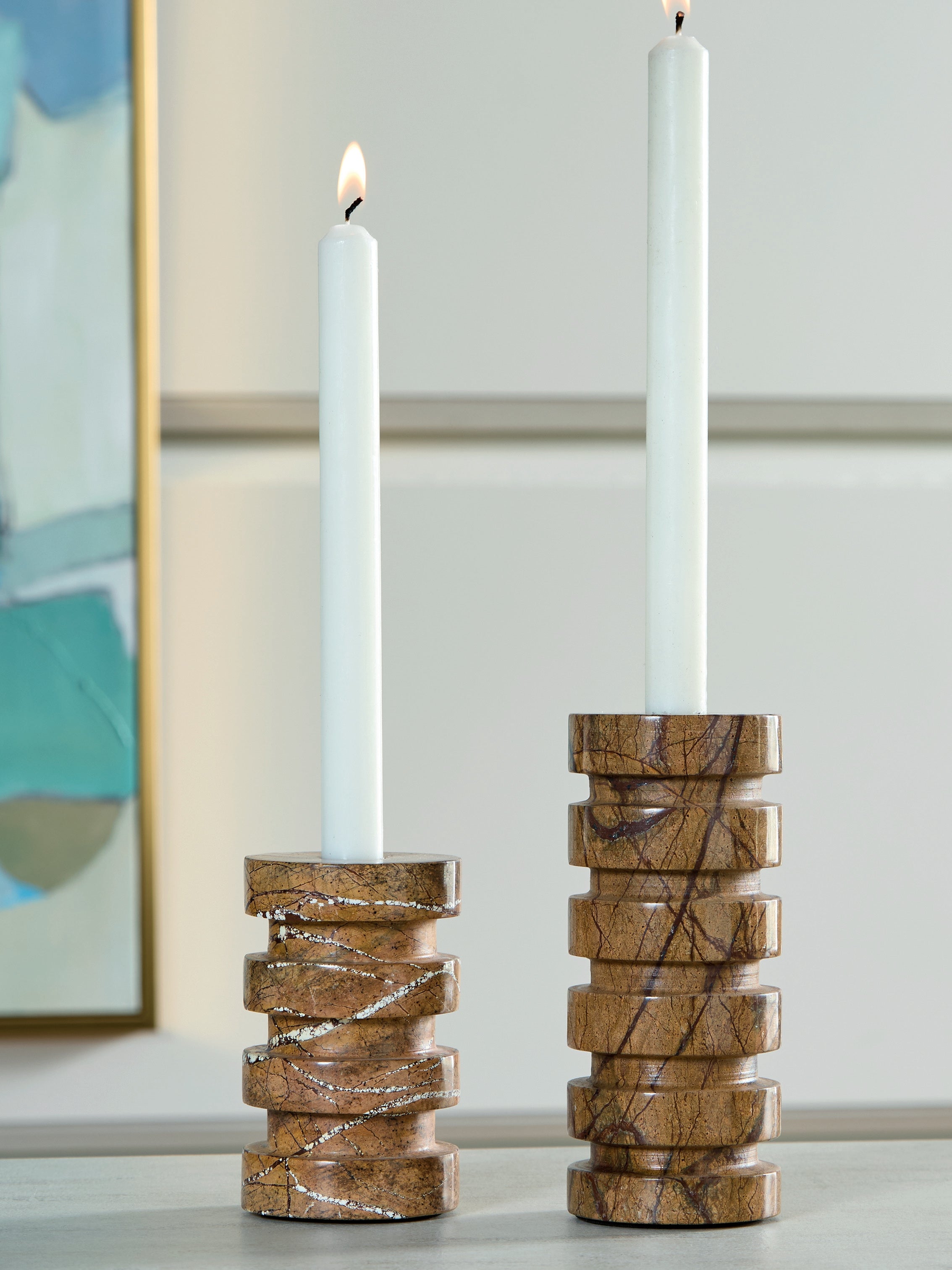 Homestyle Furniture - Ashley Furniture - Emsleyfield Candle Holder Set (Set of 2) - Candle Holder Set (Set of 2) - A2000735