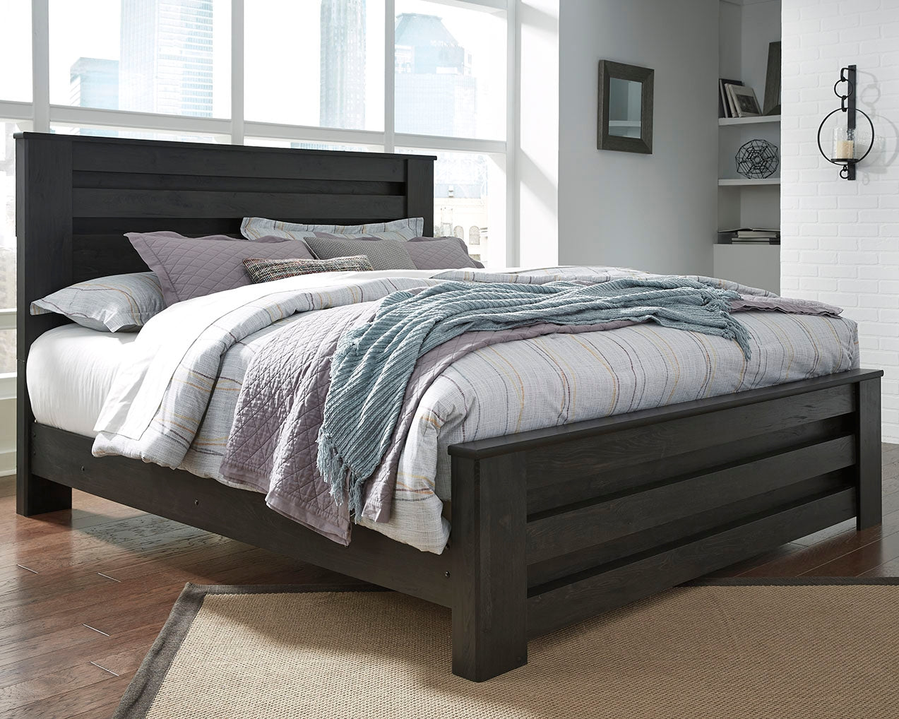 Homestyle Furniture - Ashley Furniture - Brinxton King Panel Bed - King Panel Bed - B249B4