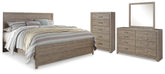 Homestyle Furniture - Ashley Furniture - Culverbach King Panel Bed, Dresser, Mirror and Chest - King Panel Bed, Dresser, Mirror and Chest - B070B30