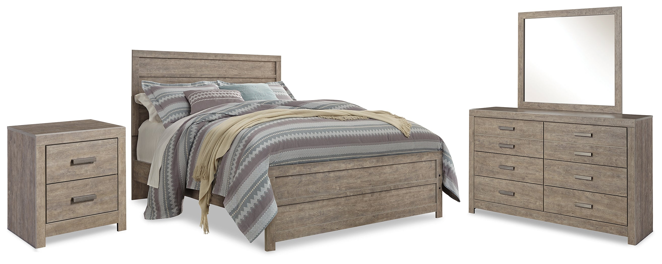 Homestyle Furniture - Ashley Furniture - Culverbach Queen Panel Bed, Dresser, Mirror and Nightstand - Queen Panel Bed, Dresser, Mirror and Nightstand - B070B14