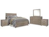 Homestyle Furniture - Ashley Furniture - Culverbach Queen Bed with Mirrored Dresser and 2 Nightstand - Queen Bed with Mirrored Dresser and 2 Nightstand - B070B11