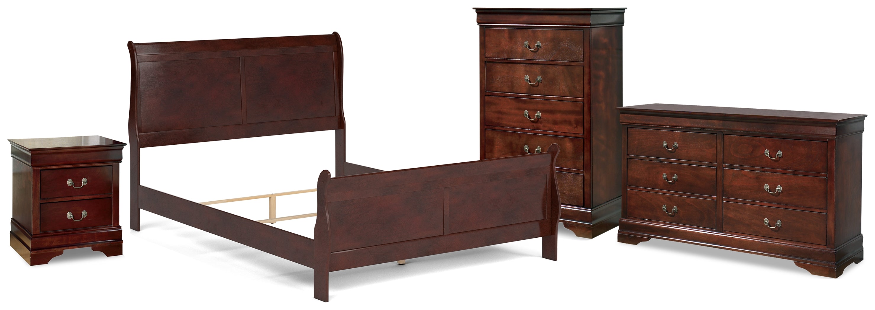 Homestyle Furniture - Ashley Furniture - Alisdair Queen Sleigh Bed, Dresser, Mirror, 2 Chests and 2 Nightstands - Queen Sleigh Bed, Dresser, Mirror, 2 Chests and 2 Nightstands - B376B29
