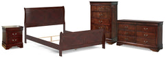 Homestyle Furniture - Ashley Furniture - Alisdair Queen Sleigh Bed, Dresser, Mirror, 2 Chests and 2 Nightstands - Queen Sleigh Bed, Dresser, Mirror, 2 Chests and 2 Nightstands - B376B29